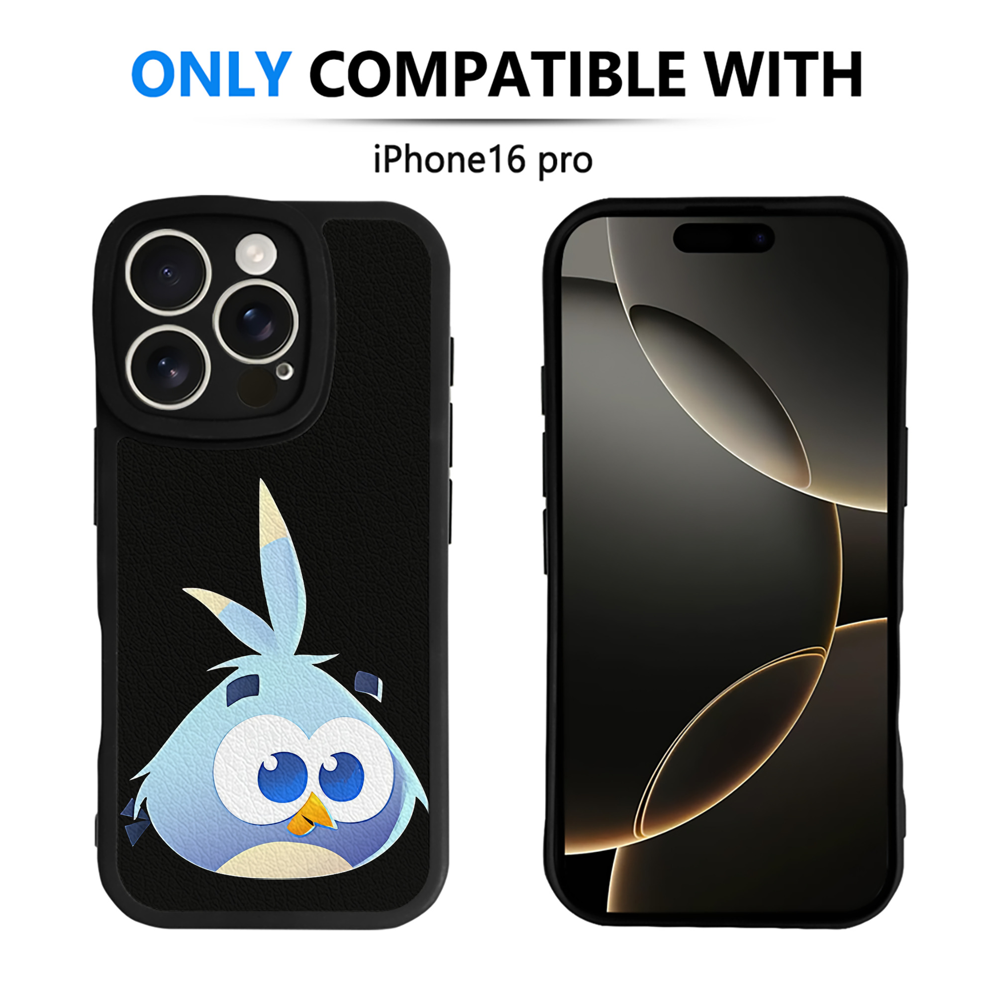 （画像用） Angry Birds アングリーバード 【iPhone 16シリーズ対応】シリコンスマホケース（レザー調） 材質：シリコン